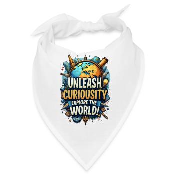 ENTDECKE DIE WELT - Bandana - Weiß - Vorne