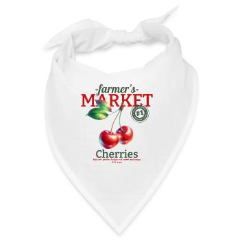 Bauern Markt Kirschen - Bandana - Weiß - Vorne
