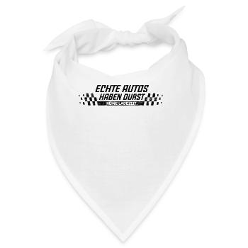 Echte Autos haben Durst Motorschau Benzin PS - Bandana - Weiß - Vorne