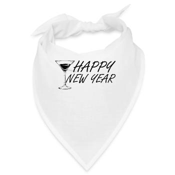 Silvester - Neujahr Frauen - Bandana - Weiß - Vorne