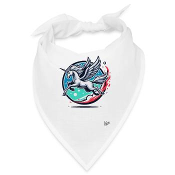 Das Pegasus-Einhorn - Bandana - Weiß - Vorne