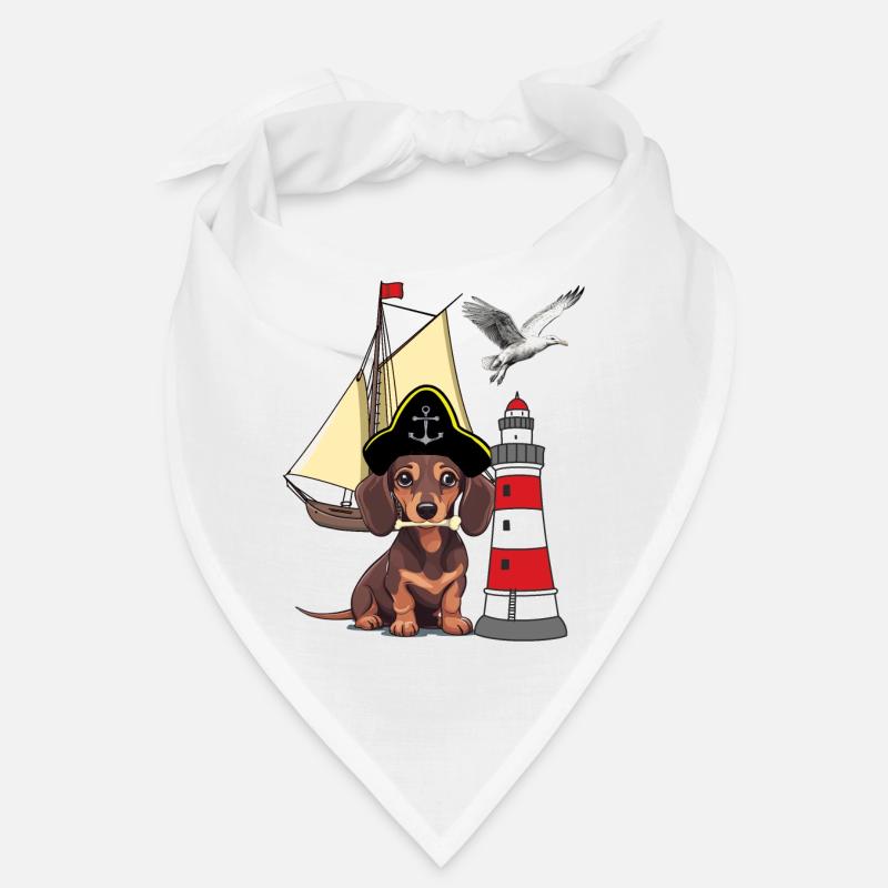 Teckel Chien Maritime Bandana