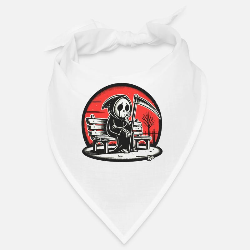 Lonely Grim Reaper on a Park Bench Bandana