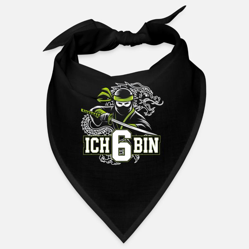 Ich Bin 6 Ninja Geburtstagsshirt Bandana