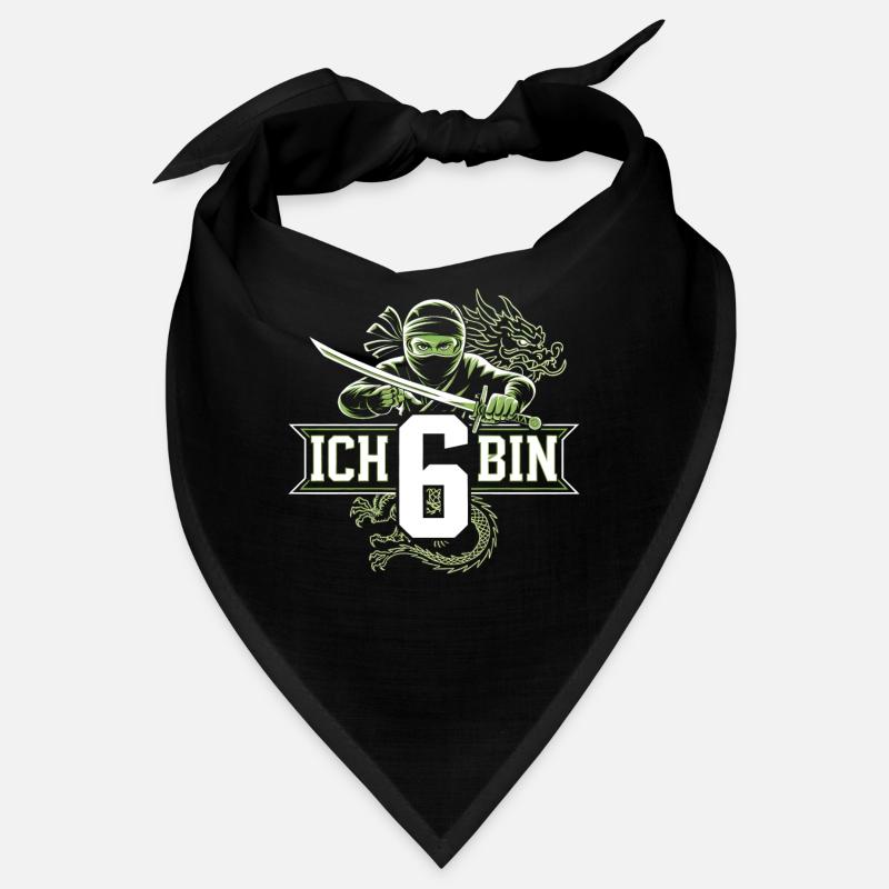 Ich Bin 6 Ninja Geburtstagsshirt Bandana