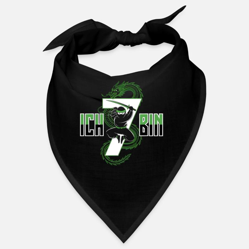 Ich Bin 7 Ninja Geburtstagsshirt Bandana