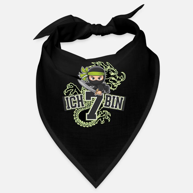 Ich Bin 7 Ninja Geburtstagsshirt Bandana
