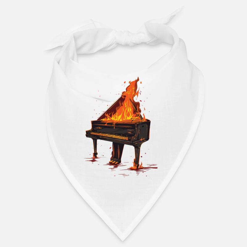 Klavier - Bandana - Weiß