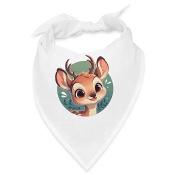 Hirsche Hirsch - Bandana - Weiß - Vorne
