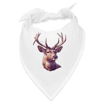 Hirsche Hirsch - Bandana - Weiß - Vorne