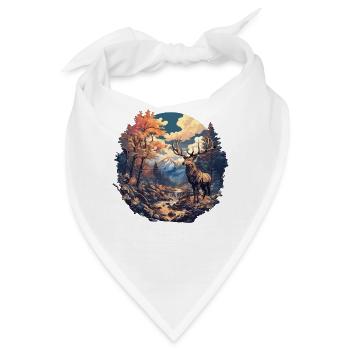 Hirsche Hirsch - Bandana - Weiß - Vorne