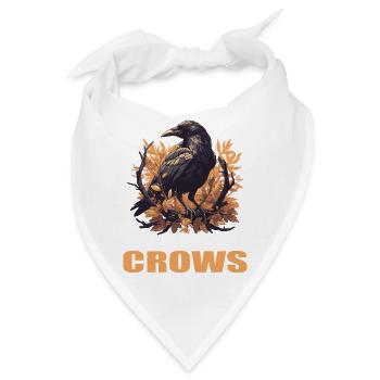 Krähen Krähe - Bandana - Weiß - Vorne