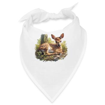 Hirsche Hirsch - Bandana - Weiß - Vorne