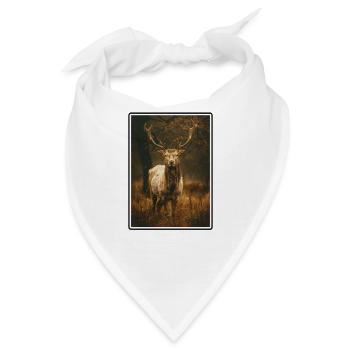 Hirsche Hirsch - Bandana - Weiß - Vorne