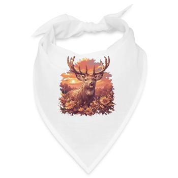 Hirsche Hirsch - Bandana - Weiß - Vorne