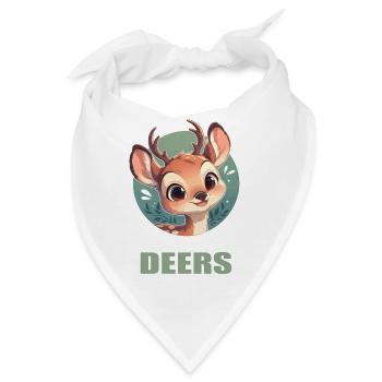 Hirsche Hirsch - Bandana - Weiß - Vorne