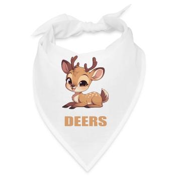 Hirsche Hirsch - Bandana - Weiß - Vorne