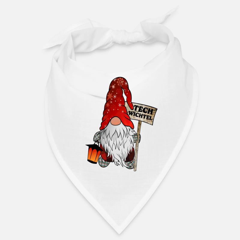 Tech Wichtel – IT Weihnachtsgnom - Bandana - Weiß