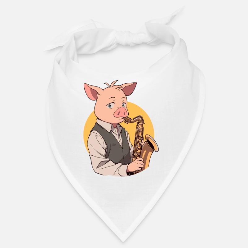 Saxophone Player Pig Bandana