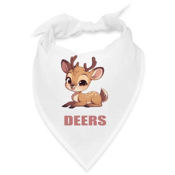 Hirsche Hirsch - Bandana - Weiß - Vorne