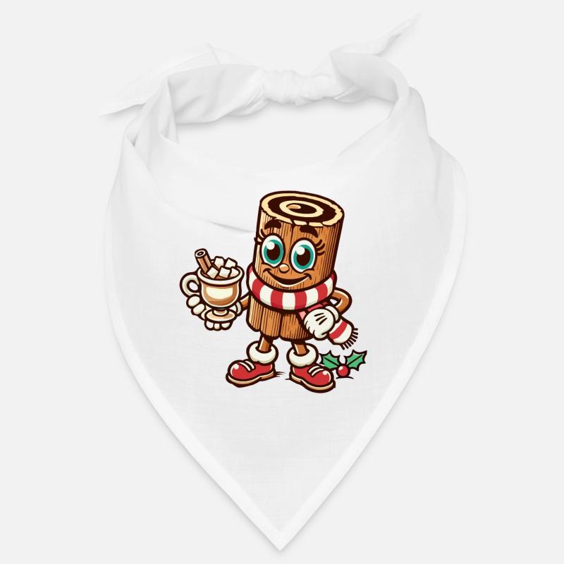 Chocolat chaud avec dessin animé de Noël à la cannelle Bandana