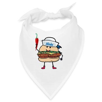 Seemann Seemänner maritim Seefahrt Moin - Bandana - Weiß - Vorne