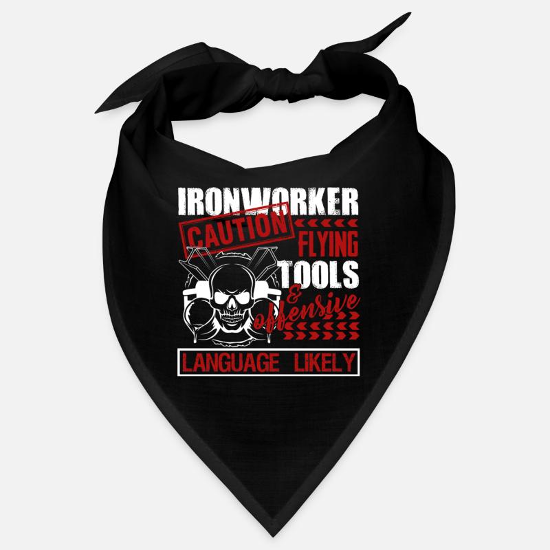 Ironworker Caution Flying Tools Bandana