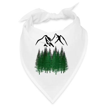 Wald Fichten Natur Naturliebhaber Gewbirge Berge - Bandana - Weiß - Vorne