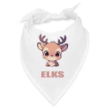Elche Elch - Bandana - Weiß - Vorne