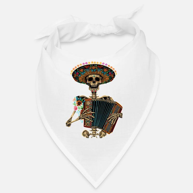 Accordéon Squelette Mexicain Bandana