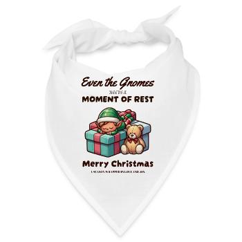 Zwerge an Weihnachten - Bandana - Weiß - Vorne