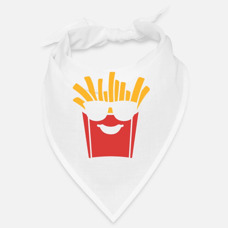 frites - Bandana - blanc