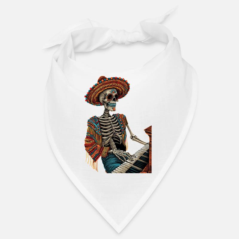 Piano Squelette Mexicain Bandana