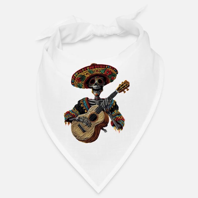 Ukulele Mexican Skeleton Bandana