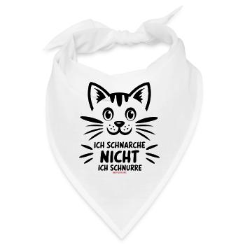 Ich schnarche nicht Ich schnurre - Bandana - Weiß - Vorne
