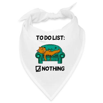 Lustiger Spruch lustige Sprüche - katze - Bandana - Weiß - Vorne