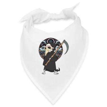 Halloween Sensenmann Tod Mittelalter - Bandana - Weiß - Vorne