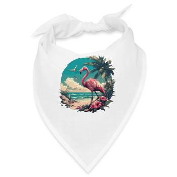 Flamingos Flamingo - Bandana - Weiß - Vorne