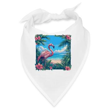 Flamingos Flamingo - Bandana - Weiß - Vorne