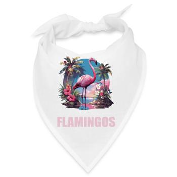 Flamingos Flamingo - Bandana - Weiß - Vorne