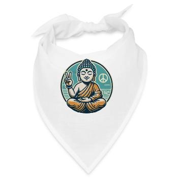 Friedenszeichen für Frieden Buddha - Bandana - Weiß - Vorne