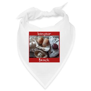 Muscheln Foto - Bandana - Weiß - Vorne