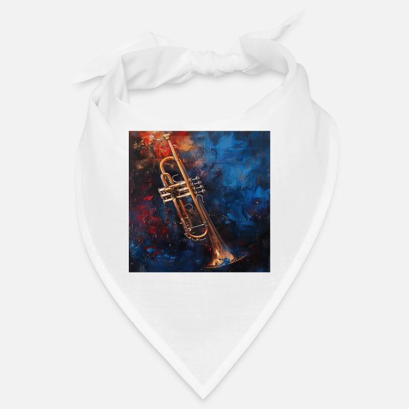 Trompete - Bandana - Weiß