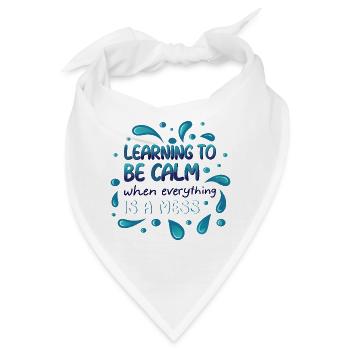 LERNEN, RUHIG ZU SEIN - Bandana - Weiß - Vorne