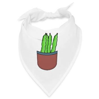 grüne Bohnen Hobbygärtner Garten gärtnern Bohne - Bandana - Weiß - Vorne