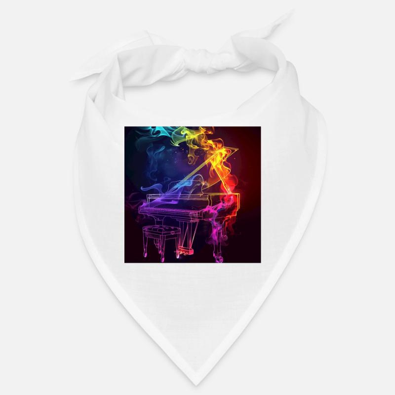 Klavier - Bandana - Weiß
