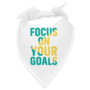 focus on your goals shirt - Bandana - Weiß - Vorne
