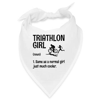 Triathlon Mädchen Definition Schwimmen Rad Laufen Triathletin - Bandana - Weiß - Vorne