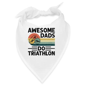 Awesome Dads Do Triathlon Swim Bike Run Triathlet - Bandana - Weiß - Vorne