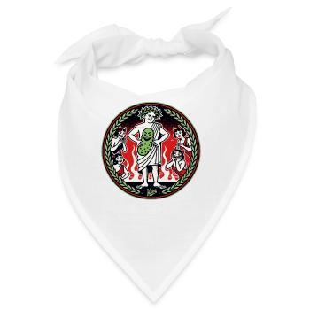 Antikes Römisches Fegefeuer, Dante zeigt Gurke - Bandana - Weiß - Vorne